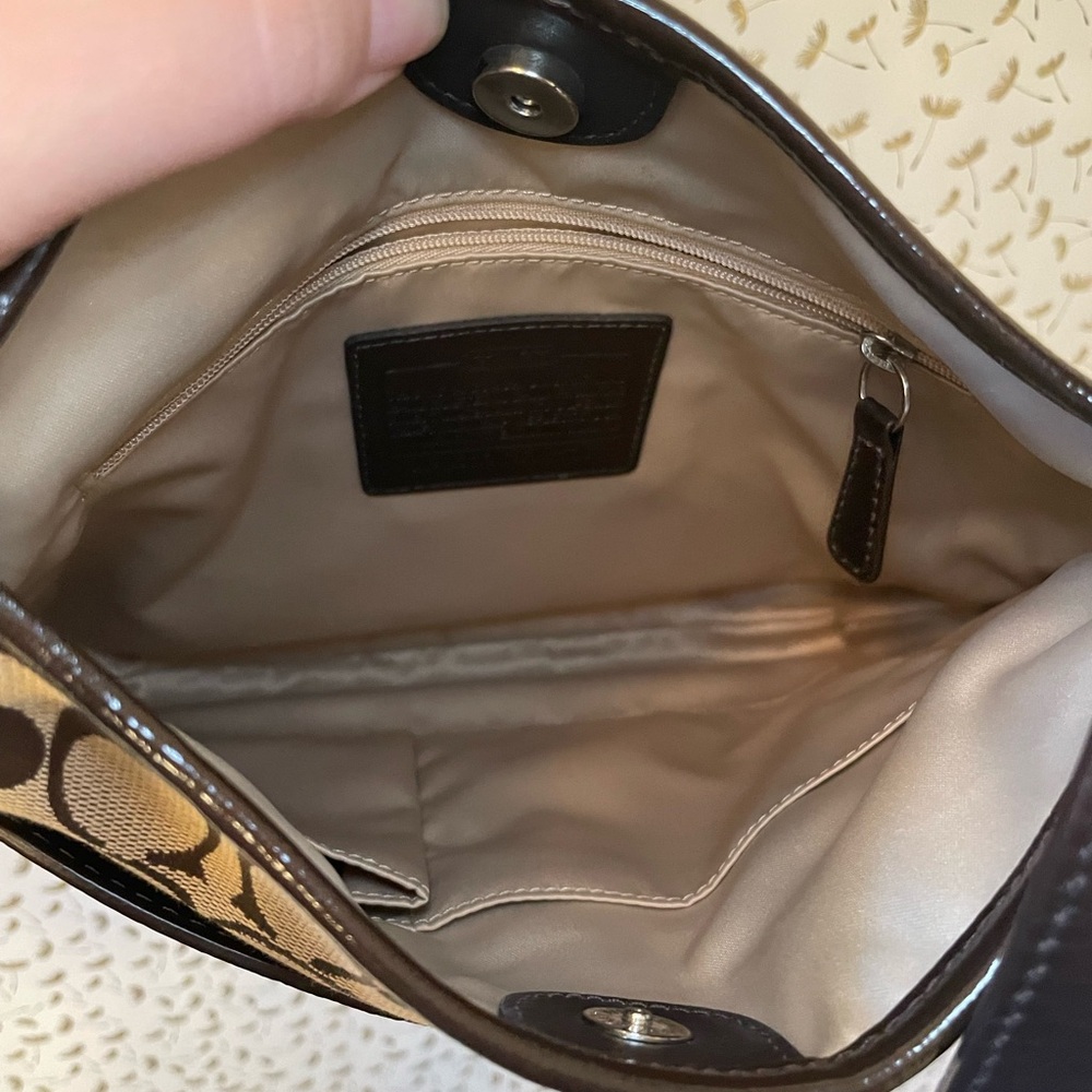Coach - Vintage Signature Monogram Canvas Logo Crossbody Bag EXCELLENT Cond. - Picture 5 of 12